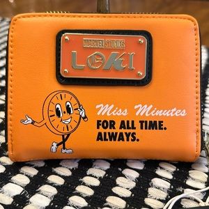 Loungefly Disney Marvel Loki TVA Miss Minutes Zip Around Wallet